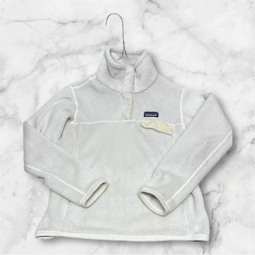 Patagonia Re-Tool Jacket Ladies Snap T Fleece Cream Pullover Outdoor sweater